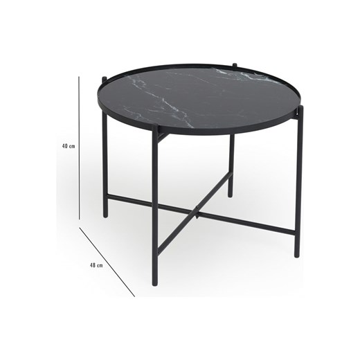 Lifa Living Stolik &quot;Xavier&quot; w kolorze czarnym - wys. 40 x Ø 48 cm Lifa Living onesize okazja Limango Polska