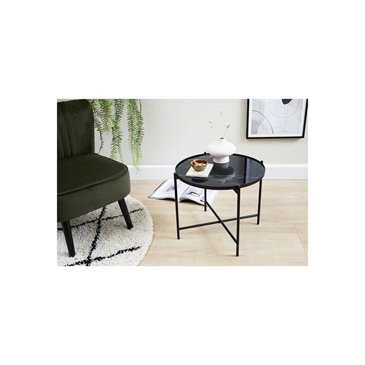Lifa Living Stolik &quot;Xavier&quot; w kolorze czarnym - wys. 40 x Ø 48 cm Lifa Living onesize okazyjna cena Limango Polska