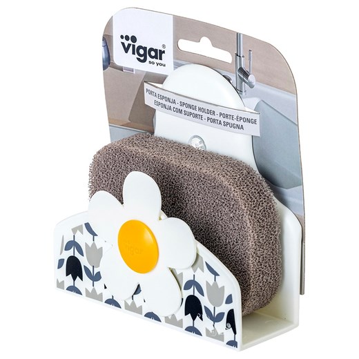 Vigar Uchwyt "Tulip" ze wzorem na gąbkę - 12 x 11,5 x 7 cm - id: 17540510 - marki Vigar - 187261980 Vigar Uchwyt "Tulip" ze wzorem na gąbkę - 12 x 11,5 x 7 cm ze sklepu Limango Polska w kategorii Akcesoria kuchenne - zdjęcie 187261980