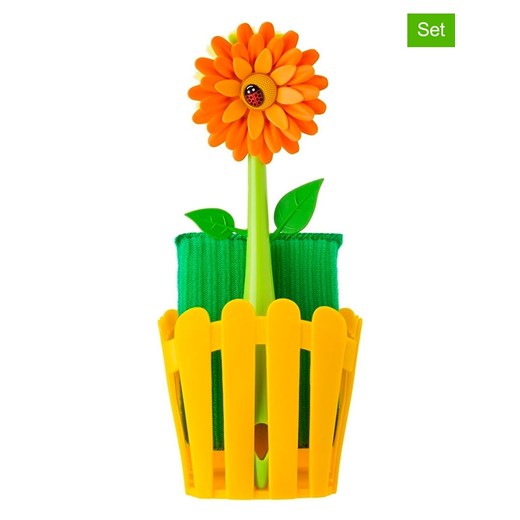 Vigar 3-częściowy organizer &quot;Flower power&quot; w kolorze żółtym - 11 x 25 x 6,5 cm ze sklepu Limango Polska w kategorii Akcesoria kuchenne - zdjęcie 187262034