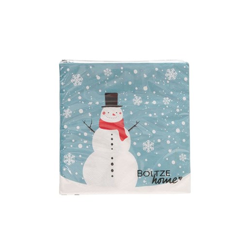 Boltze Serwetki (20 szt.) "Snowman" w kolorze błękitno-białym - id: 17801859 - marki Boltze - 187262362 Boltze Serwetki (20 szt.) "Snowman" w kolorze błękitno-białym ze sklepu Limango Polska w kategorii Akcesoria kuchenne - zdjęcie 187262362