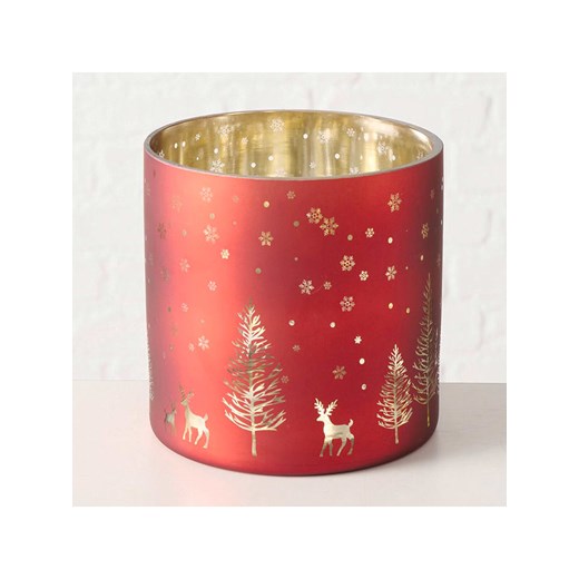 Boltze Świecznik "Winty" w kolorze czerwonym - wys. 15 cm - id: 17801888 - marki Boltze - 187262363 Boltze Świecznik "Winty" w kolorze czerwonym - wys. 15 cm ze sklepu Limango Polska w kategorii Świeczniki - zdjęcie 187262363