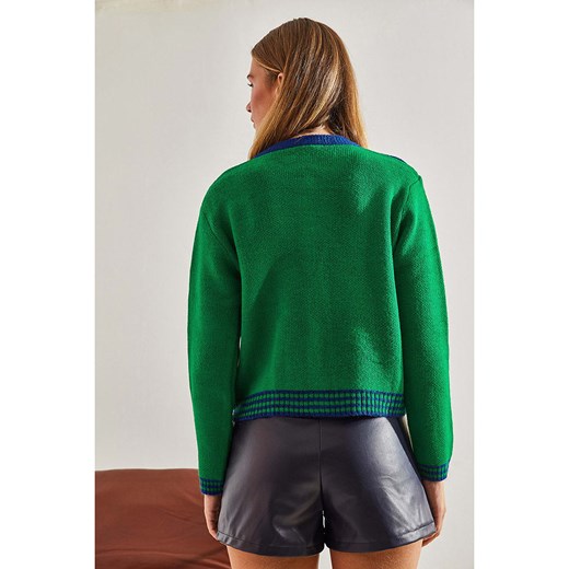 Bianco Lucci Kardigan w kolorze niebiesko-zielonym Bianco Lucci onesize okazja Limango Polska
