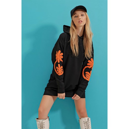 Trend Alaçatı Stili Bluza w kolorze czarno-pomarańczowym Trend Alaçatı Stili onesize okazyjna cena Limango Polska