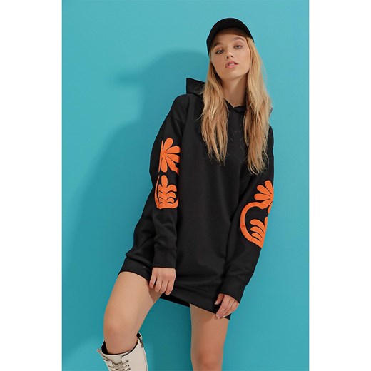 Trend Alaçatı Stili Bluza w kolorze czarno-pomarańczowym Trend Alaçatı Stili onesize Limango Polska wyprzedaż