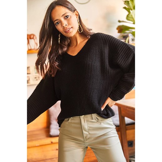 Olalook Sweter w kolorze czarnym Olalook onesize promocja Limango Polska