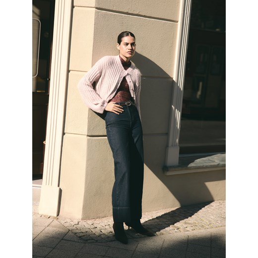 Reserved - Koronkowa bluzka - bordowy ze sklepu Reserved w kategorii Bluzki damskie - zdjęcie 187264743