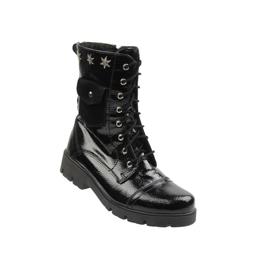 Skórzane kozaki dziecięce czarne Kornecki 06723 ze sklepu ulubioneobuwie w kategorii Kozaki damskie - zdjęcie 187264854