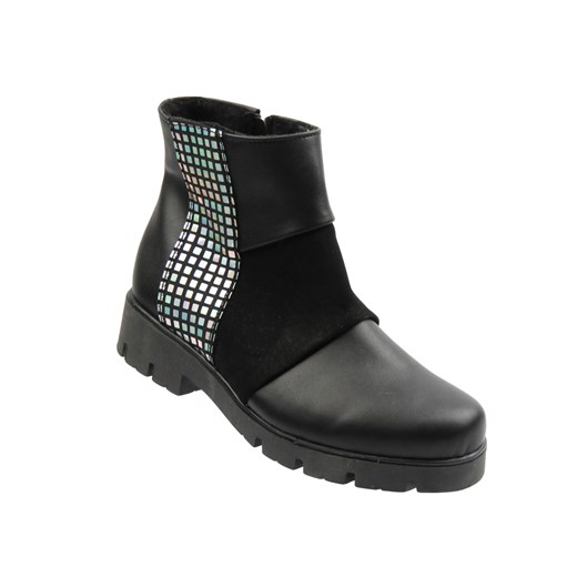 Botki dziecięce dziewczęce czarne - Kornecki 06721 - id: 17728 - marki Kornecki - 187264893 Botki dziecięce dziewczęce czarne - Kornecki 06721 ze sklepu ulubioneobuwie w kategorii Buty zimowe dziecięce - zdjęcie 187264893