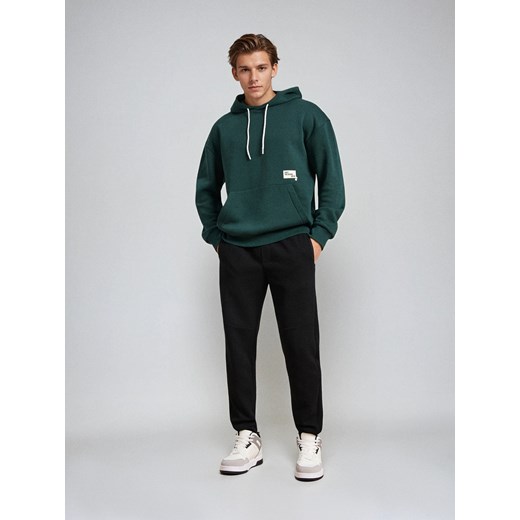 Sinsay - Strukturalne spodnie regular fit - czarny Sinsay S Sinsay