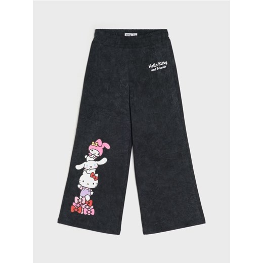 Sinsay - Spodnie dresowe wide leg Hello Kitty - czarny - id: 357HS-99X - marki Sinsay - 187266313 Sinsay - Spodnie dresowe wide leg Hello Kitty - czarny ze sklepu Sinsay w kategorii Spodnie chłopięce - zdjęcie 187266313