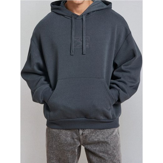 Sinsay - Bluza hoodie basic - niebieski ze sklepu Sinsay w kategorii Bluzy męskie - zdjęcie 187266352