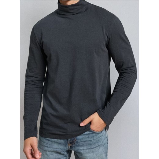 Sinsay - Bawełniany golf basic - niebieski ze sklepu Sinsay w kategorii Swetry męskie - zdjęcie 187266400