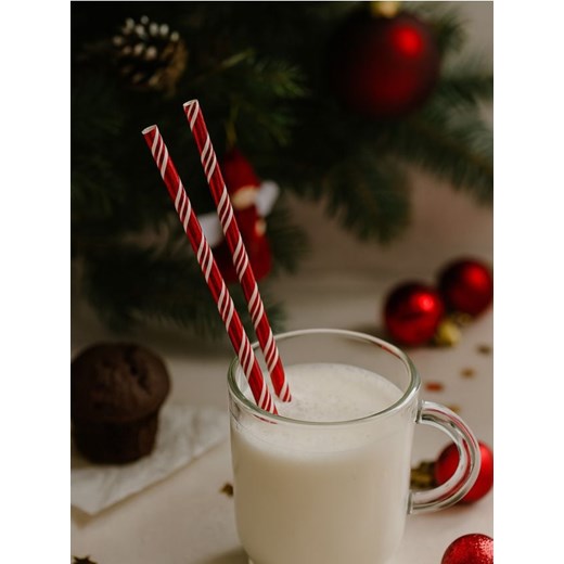 Sinsay - Słomki ze świątecznym motywem 100 pack - czerwony ze sklepu Sinsay w kategorii Dom - zdjęcie 187266421