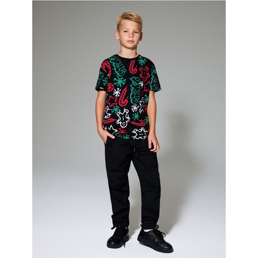 Sinsay - Ocieplane spodnie jogger z polarem wewnątrz - czarny ze sklepu Sinsay w kategorii Spodnie chłopięce - zdjęcie 187266440