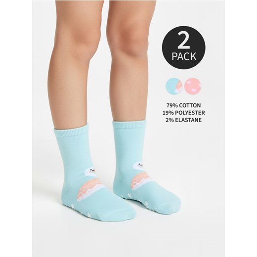 Sinsay - Skarpetki 2 pack - wielobarwny ze sklepu Sinsay w kategorii Skarpetki dziecięce - zdjęcie 187266541