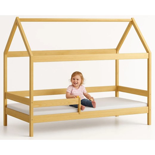 Drewniane łóżko skandynawskie, sosna M3-K92 ze sklepu Edinos.pl w kategorii Łóżka dziecięce - zdjęcie 187266601