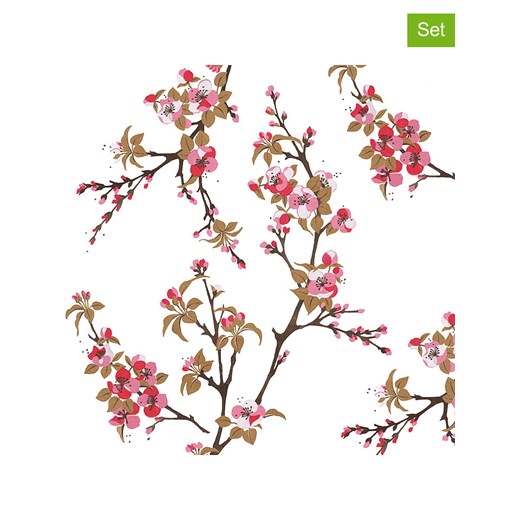 ppd Serwetki ''Fiori Rossi'' (40 szt.) w kolorze białym ze wzorem - id: 16124864 - marki Ppd - 187267830 ppd Serwetki ''Fiori Rossi'' (40 szt.) w kolorze białym ze wzorem ze sklepu Limango Polska w kategorii Akcesoria kuchenne - zdjęcie 187267830