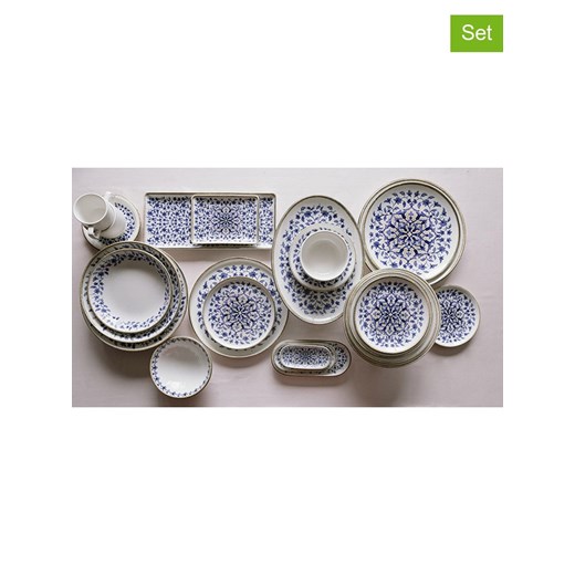 Colourful Cotton 18-częściowy zestaw w kolorze biało-niebiesko-beżowym - id: 16268145 - marki Colourful Cotton - 187267832 Colourful Cotton 18-częściowy zestaw w kolorze biało-niebiesko-beżowym ze sklepu Limango Polska w kategorii Naczynia - zdjęcie 187267832