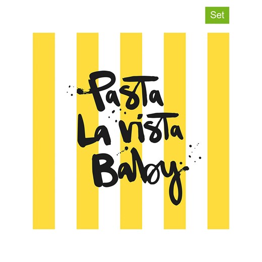 ppd Serwetki (40 szt.) &quot;Pasta Vista&quot; w kolorze żółto-białym ze sklepu Limango Polska w kategorii Akcesoria kuchenne - zdjęcie 187267893