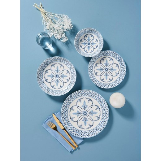 Hermia 24-częściowy zestaw w kolorze biało-niebieskim Hermia onesize okazja Limango Polska