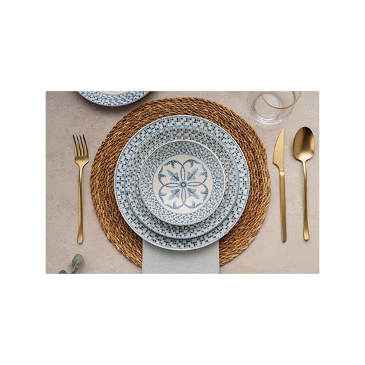 Hermia 24-częściowy zestaw w kolorze biało-niebieskim Hermia onesize Limango Polska okazyjna cena