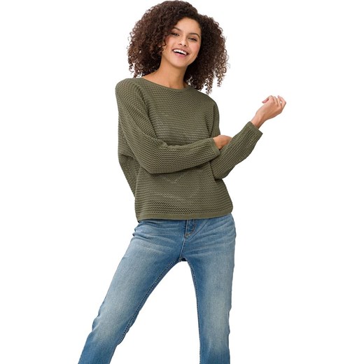 Heine Sweter w kolorze khaki - id: 17897411 - marki Heine - 187268202 Heine Sweter w kolorze khaki ze sklepu Limango Polska w kategorii Swetry damskie - zdjęcie 187268202