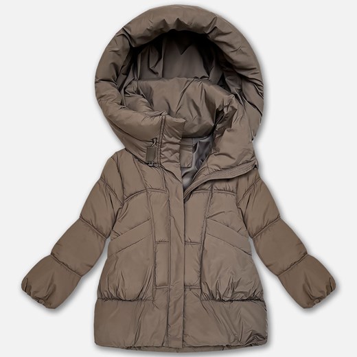 Puchowa damska kurtka oversize S'West beżowa (B8539-12) - id: 25793 - marki Goodlookin.pl - 187268803 Puchowa damska kurtka oversize S'West beżowa (B8539-12) ze sklepu goodlookin.pl w kategorii Kurtki damskie - zdjęcie 187268803