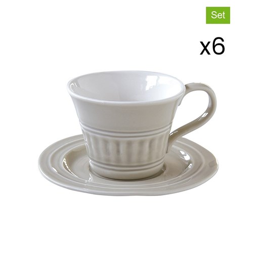 Easy Life Filiżanka (6 szt.) "Arbitare" w kolorze jasnoszarym ze spodkiem - 250 ml - id: 13930425 - marki Easy Life - 187269120 Easy Life Filiżanka (6 szt.) "Arbitare" w kolorze jasnoszarym ze spodkiem - 250 ml ze sklepu Limango Polska w kategorii Dzbanki i zaparzacze - zdjęcie 187269120