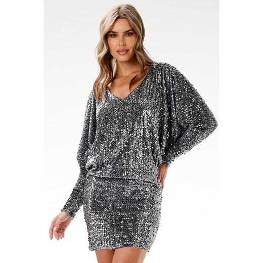 Awama Sukienka w kolorze szarym XL Limango Polska promocja