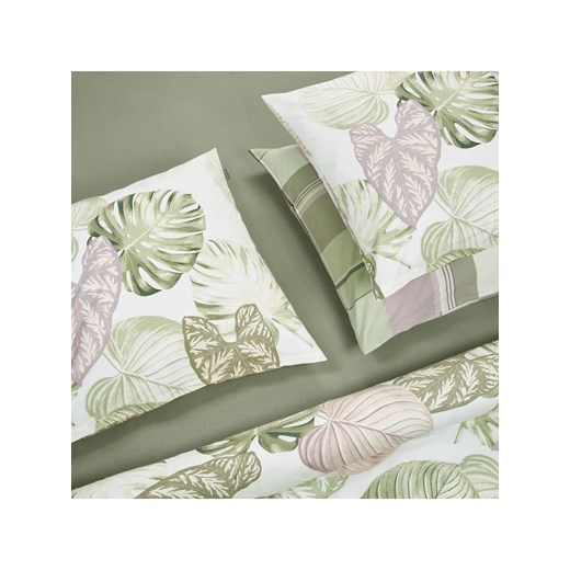Schiesser Komplet pościeli renforcé &quot;Ate&quot; w kolorze zielono-białym Schiesser 135x200 cm okazyjna cena Limango Polska