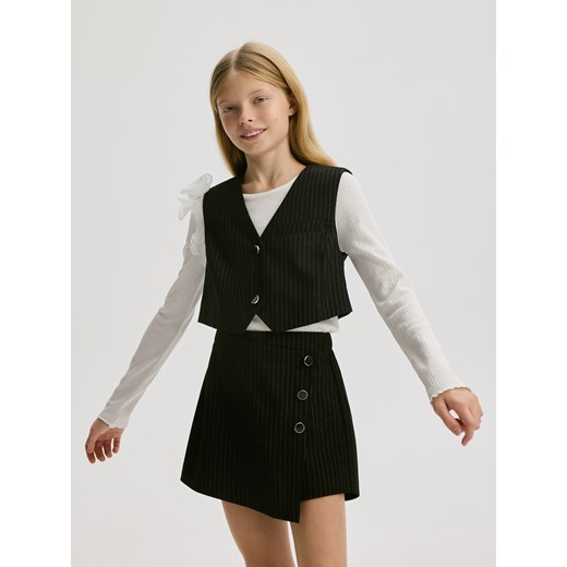 Reserved - Szorty imitujące spódnicę - czarny Reserved 128 (7-8 lat) okazja Reserved