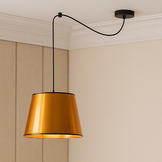 Czarna lampa wisząca nad stół TIMARY MIRROR z regulowaną długością przewodu - id: 10303 - marki Ciekot Partners Sp. Z O. O. - 187270154 Czarna lampa wisząca nad stół TIMARY MIRROR z regulowaną długością przewodu ze sklepu Lysne w kategorii Lampy wiszące - zdjęcie 187270154