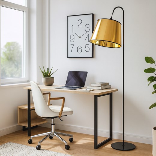 Czarno złota lampa stojąca w stylu glamour TALLIN MIRROR - id: 10910 - marki Ciekot Partners Sp. Z O. O. - 187270164 Czarno złota lampa stojąca w stylu glamour TALLIN MIRROR ze sklepu Lysne w kategorii Lampy podłogowe - zdjęcie 187270164