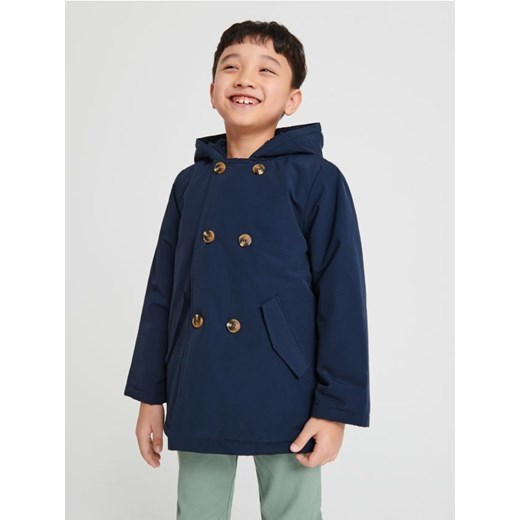 Sinsay - Płaszcz - granatowy - id: 4531T-59X - marki Sinsay - 187270240 Sinsay - Płaszcz - granatowy ze sklepu Sinsay w kategorii Kurtki chłopięce - zdjęcie 187270240