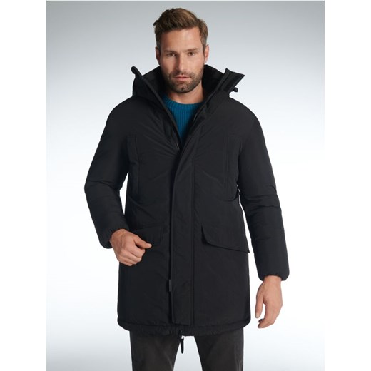 Sinsay - Kurtka puffer z kapturem - czarny Sinsay M Sinsay