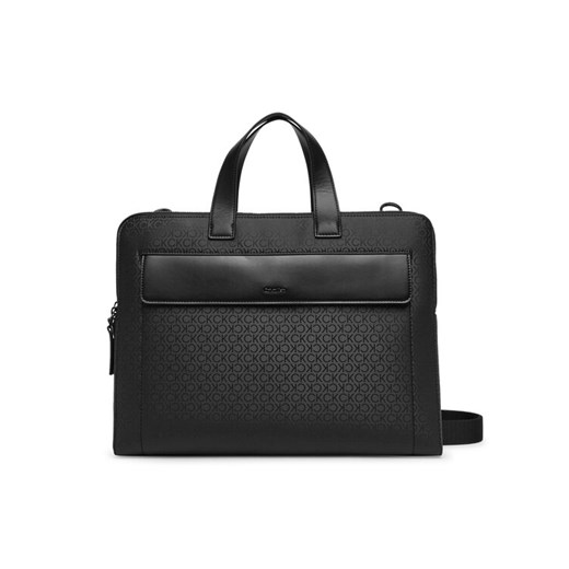 Torba na laptopa Calvin Klein Ck Sleek 2G Laptop Bag Mono K50K512938 Czarny ze sklepu eobuwie.pl w kategorii Torby na laptopa - zdjęcie 187270590