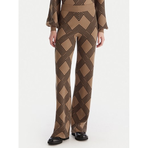 ONLY Spodnie dzianinowe Anny 15327634 Beżowy Loose Fit ze sklepu MODIVO w kategorii Spodnie damskie - zdjęcie 187270961