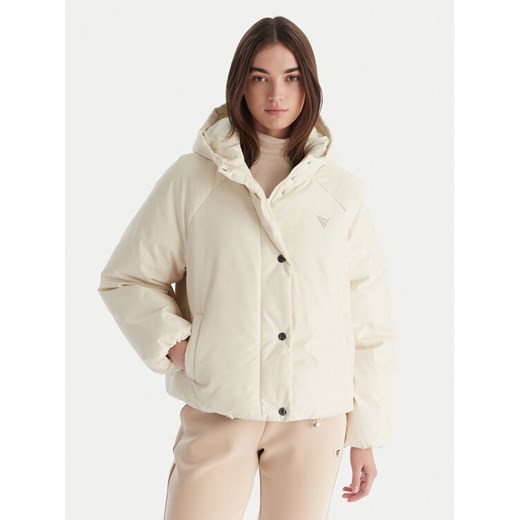 Guess Kurtka zimowa V5BL07 WGLW2 Écru Relaxed Fit ze sklepu MODIVO w kategorii Kurtki damskie - zdjęcie 187271021