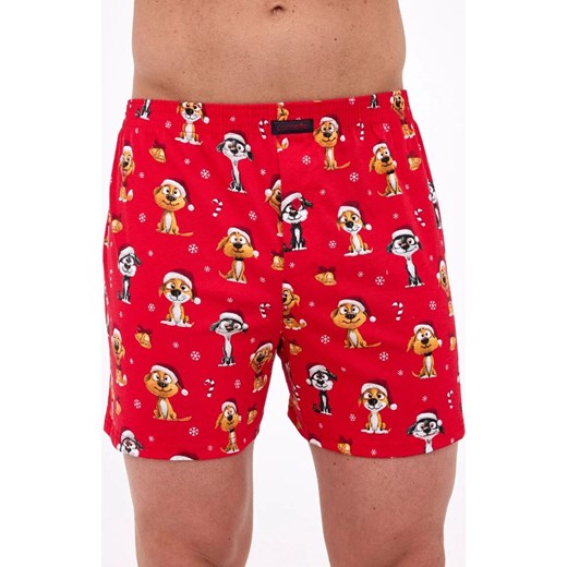 Luźne bokserki świąteczne męskie Dogs 2 016/21, Kolor czerwony-wzór, Rozmiar L, Cornette - id: 221637 - marki Cornette - 187271612 Luźne bokserki świąteczne męskie Dogs 2 016/21, Kolor czerwony-wzór, Rozmiar L, Cornette ze sklepu Primodo w kategorii Majtki męskie - zdjęcie 187271612