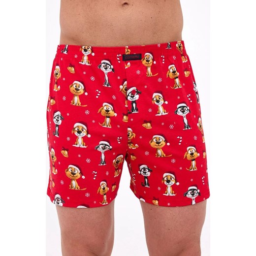 Luźne bokserki świąteczne męskie plus size Dogs 2 016/21, Kolor czerwony-wzór, Rozmiar 4XL, Cornette - id: 221640 - marki Cornette - 187271613 Luźne bokserki świąteczne męskie plus size Dogs 2 016/21, Kolor czerwony-wzór, Rozmiar 4XL, Cornette ze sklepu Primodo w kategorii Majtki męskie - zdjęcie 187271613
