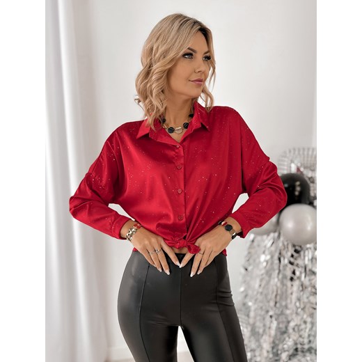 koszula bettina czerwona one size ze sklepu UBRA w kategorii Koszule damskie - zdjęcie 187271942