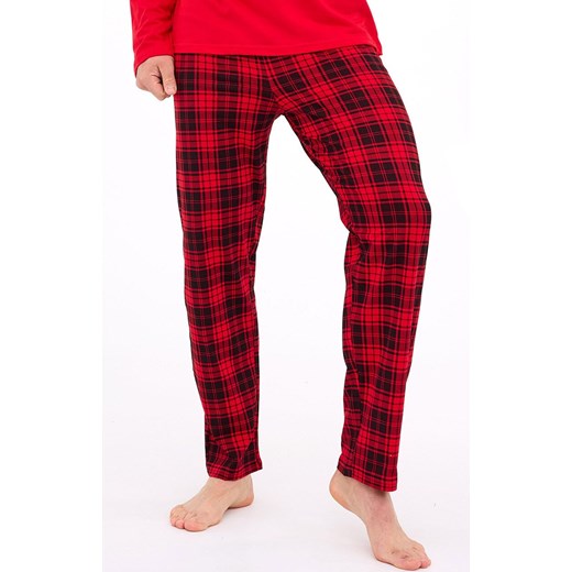 Świąteczna bawełniana piżama męska 124/305, Kolor czerwony-wzór, Rozmiar 2XL, Cornette ze sklepu Intymna w kategorii Piżamy męskie - zdjęcie 187272031