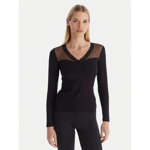 Ysabel Mora Koszulka piżamowa 19479 Czarny Slim Fit ze sklepu MODIVO w kategorii Piżamy damskie - zdjęcie 187273354