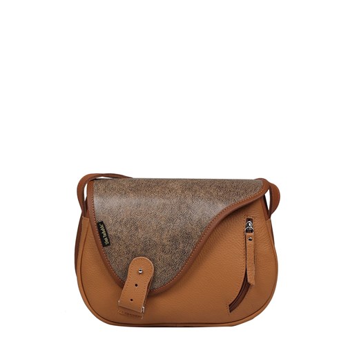 brązowa torebka damska skórzana listonoszka na ramię Mouse ze sklepu Słoń Torbalski w kategorii Listonoszki - zdjęcie 187273652