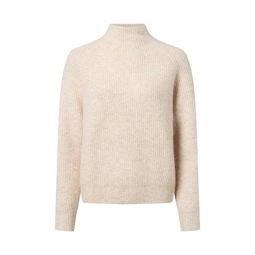 Marie Lund Damski sweter z dzianiny z wełną i alpaką Kobiety Sztuczne włókno écru marmurkowy ze sklepu vangraaf w kategorii Swetry damskie - zdjęcie 187273682