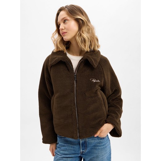 PEGADOR Damska kurtka z pluszowym futerkiem - Laja Kobiety błotnisty jednolity - id: 774951-0001-09900 - marki Pegador - 187273723 PEGADOR Damska kurtka z pluszowym futerkiem - Laja Kobiety błotnisty jednolity ze sklepu vangraaf w kategorii Kurtki damskie - zdjęcie 187273723