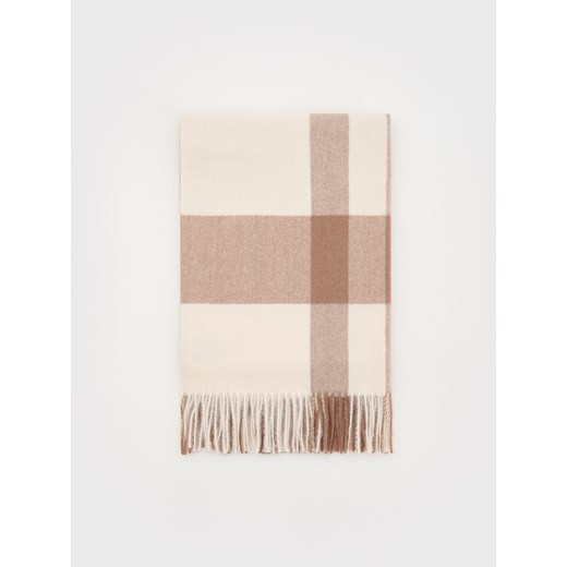 Reserved - Szalik z dodatkiem wiskozy - kremowy - id: 398BD-12X - marki Reserved - 187273764 Reserved - Szalik z dodatkiem wiskozy - kremowy ze sklepu Reserved w kategorii Szaliki i chusty damskie - zdjęcie 187273764