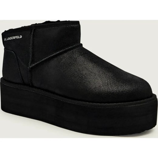 Karl Lagerfeld Śniegowce THERMO Lo Pull On | zamsz ze sklepu Gomez Fashion Store w kategorii Śniegowce damskie - zdjęcie 187274062