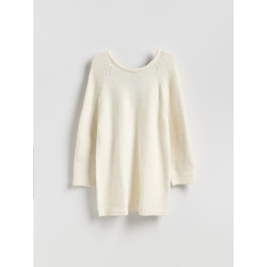 Reserved - Sukienka z wiązaniem - kremowy Reserved L Reserved